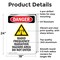 Signmission Radiation & Laser Sign, 24 in H x 18 in W, Aluminum, Rectangle OS-2PACK-DS-A-1824-V-1688 - alternate 8